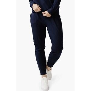 Cozy Earth Women's Bamboo Ultra-Soft Jogger Pants Navy Blue Size Medium Comfy